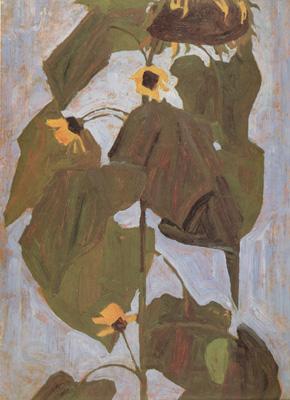 Egon Schiele Sunflower I(mk12) Norge oil painting art